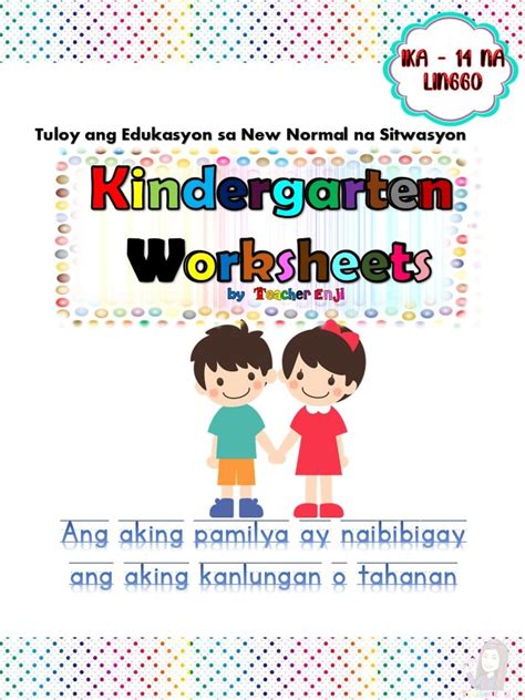 pagmamahal sa pamilya worksheet|Teacher Enji .